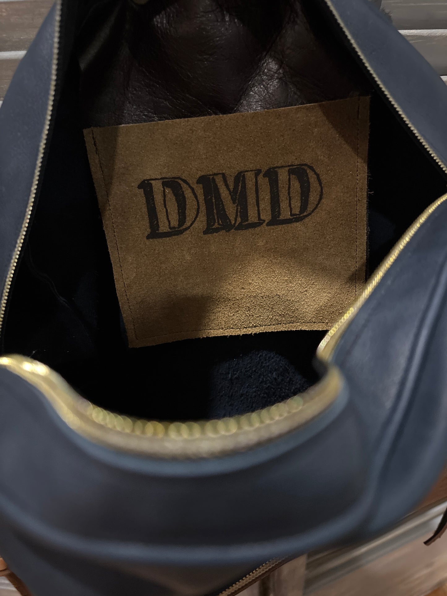 Back Pack Navy & Brown “Medium Size” - DMD Bags