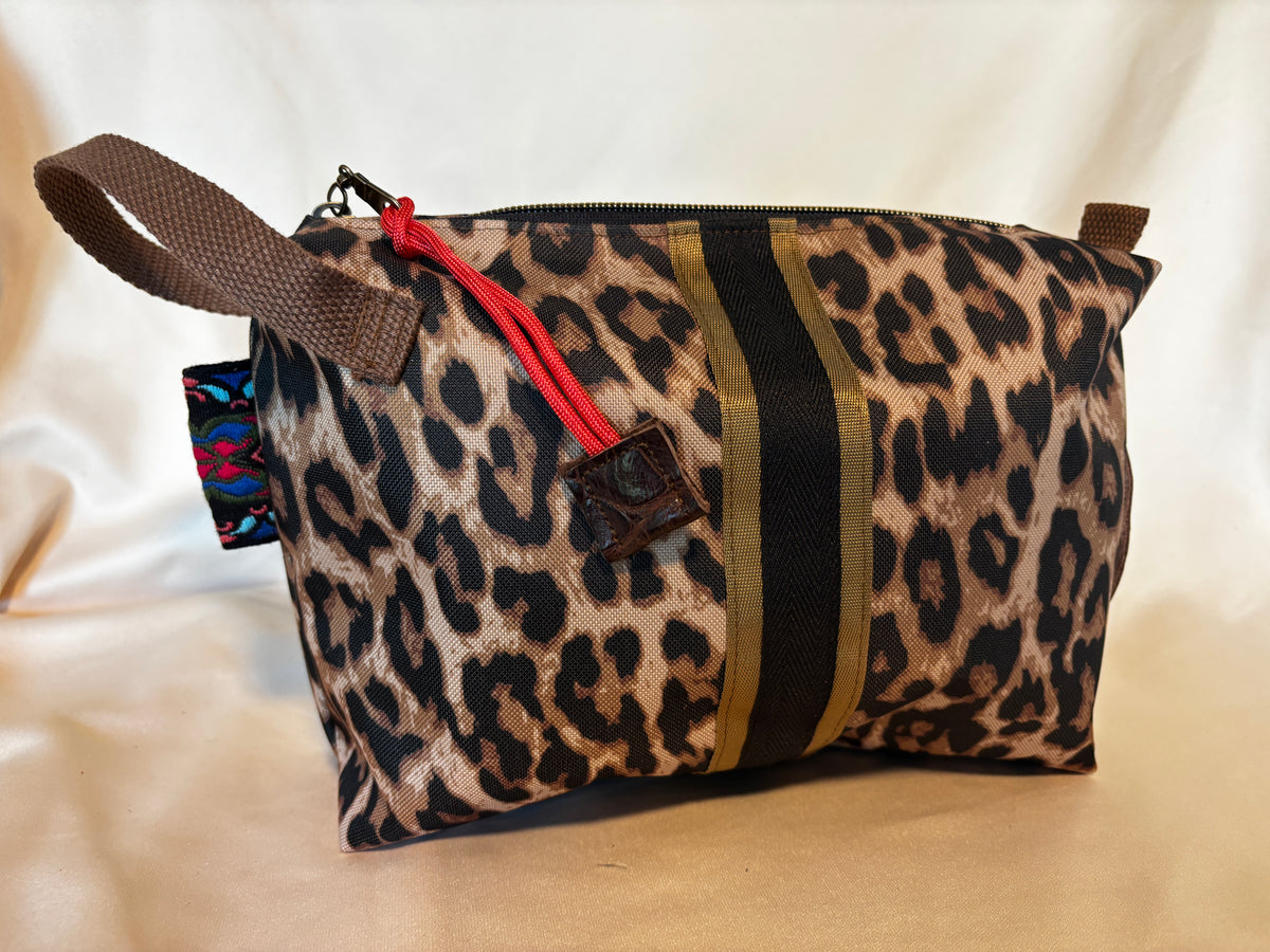 The Cadet- Tan Cheetah with red accent