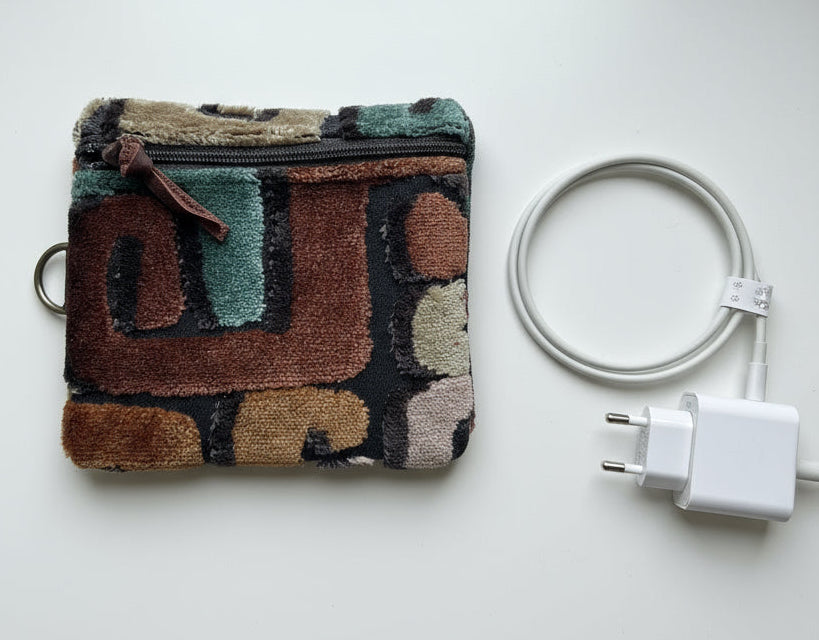 4.74x5.5 Small Case-Kuba Cut Velvet - DMD Bags