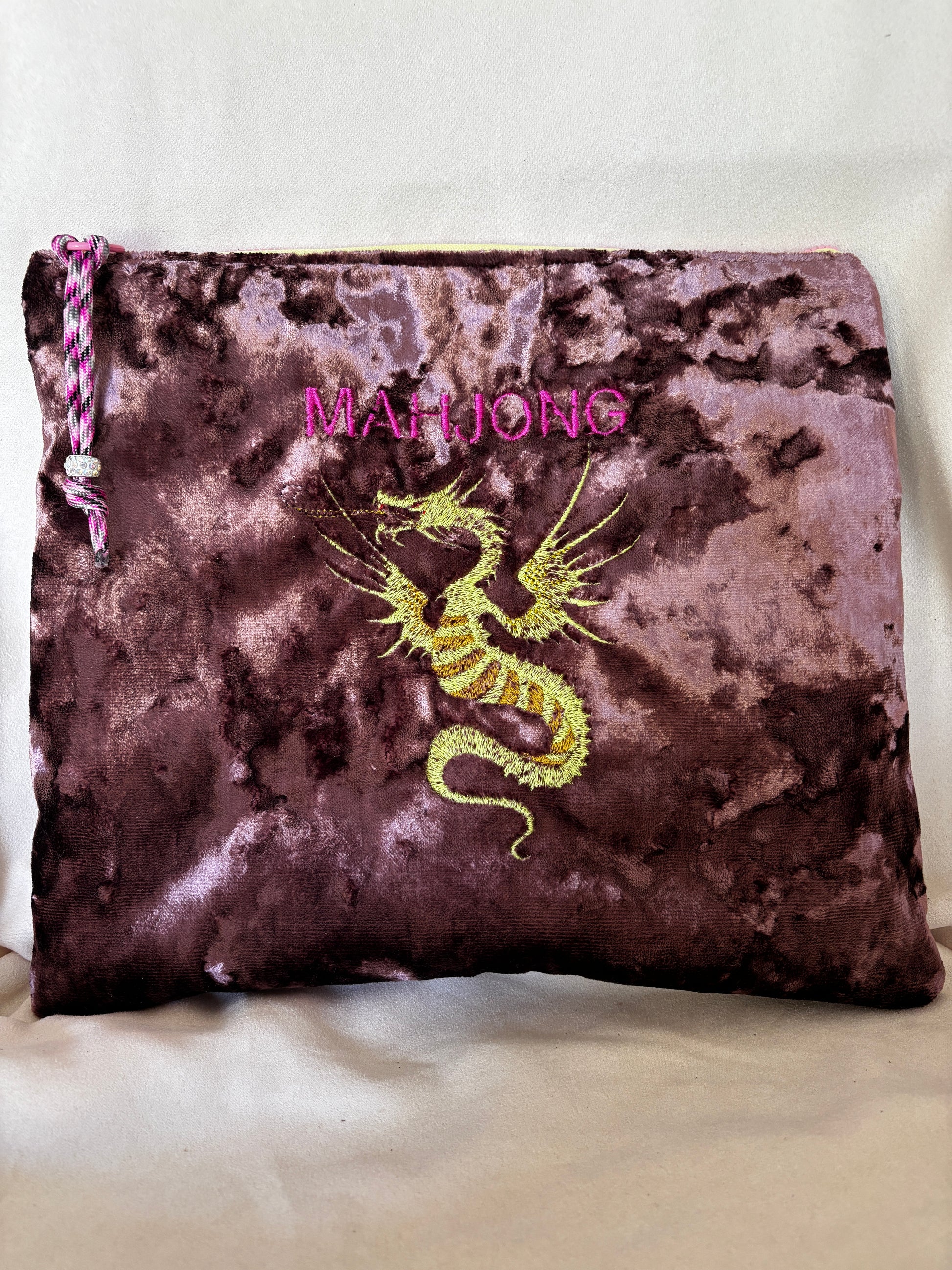 Mahjong Tile Bag 10x12 Green Dragon & “Bamboo” - DMD Bags