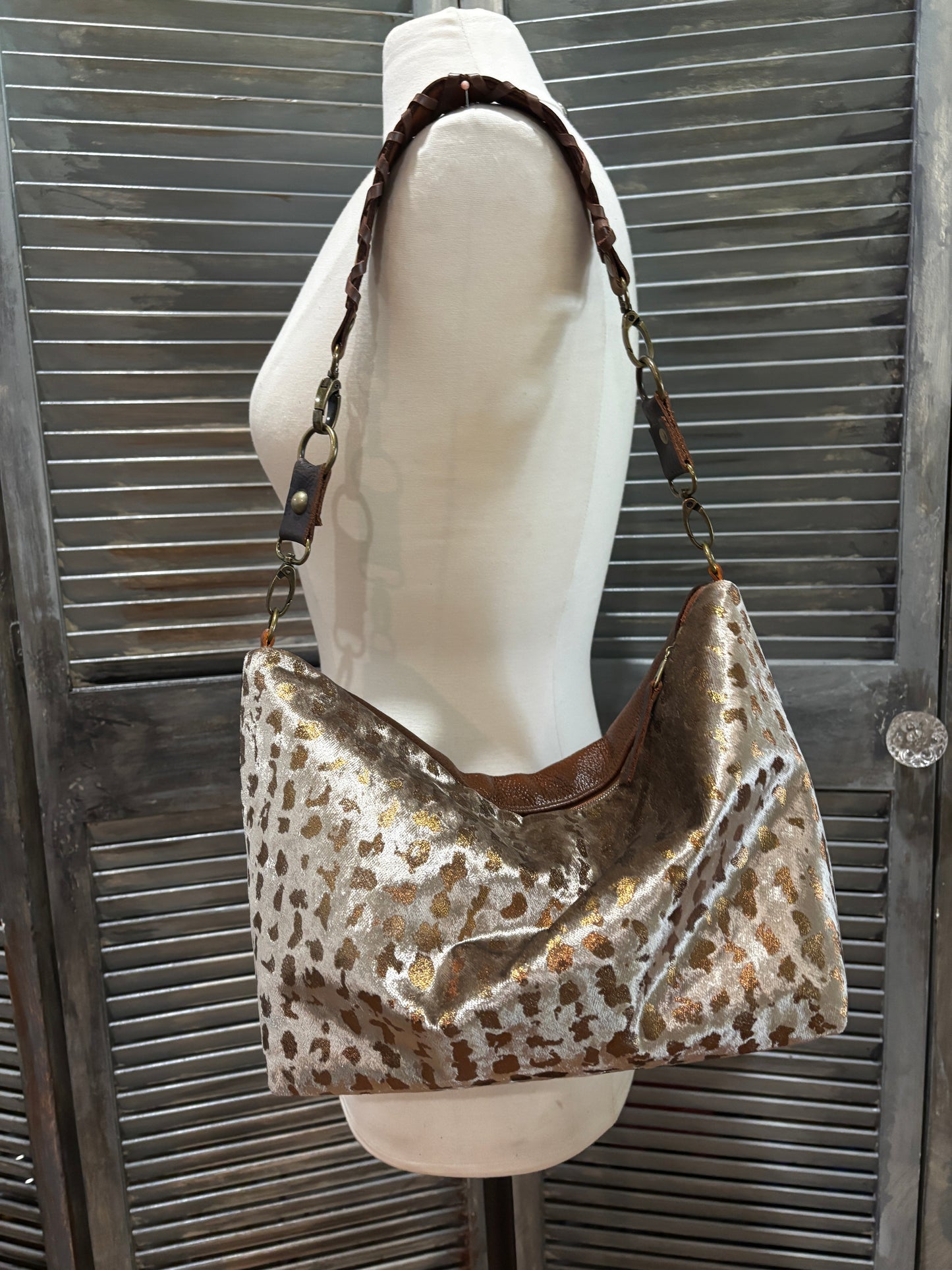 One of a kind! Velvet and Leather Gorgeous!