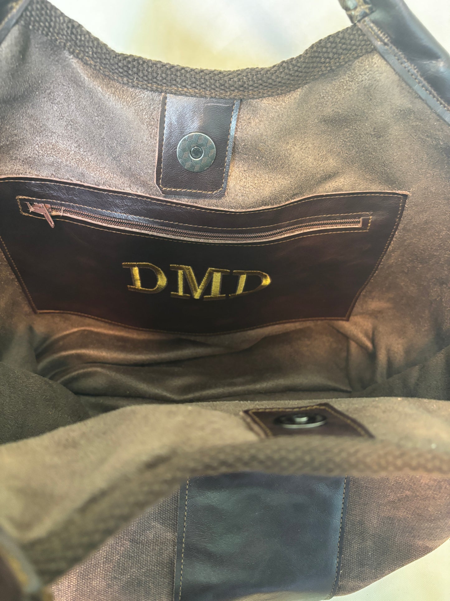 Gi-Gi Bag in Brown waxed canvas