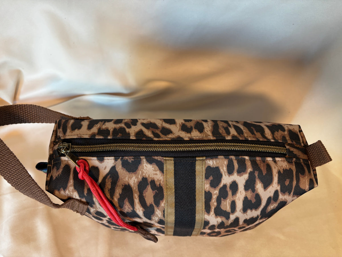 The Cadet- Tan Cheetah with red accent