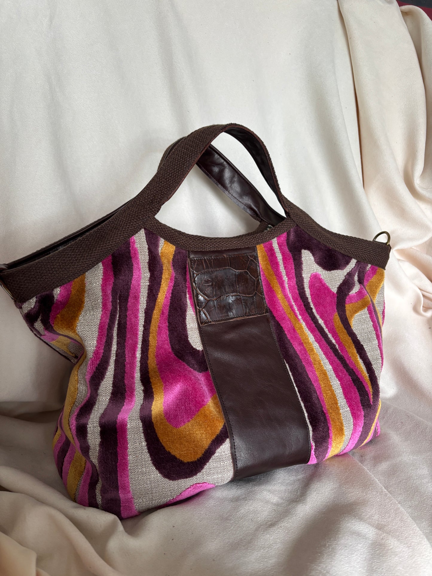 “GiGi” in Pink Pucci Cut Velvet