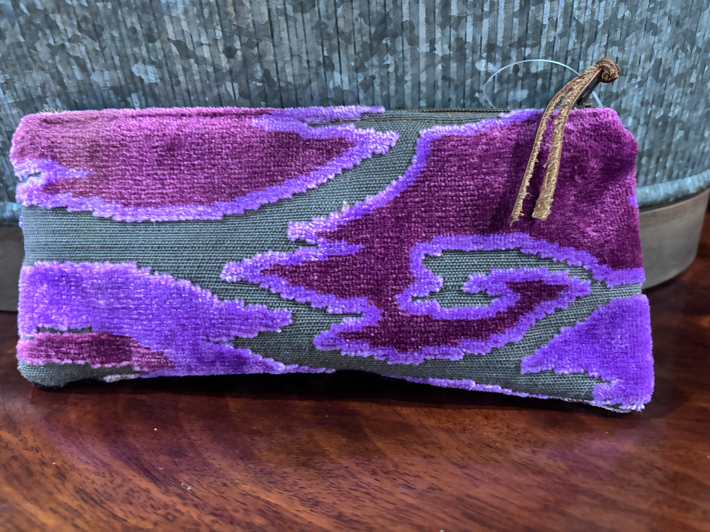 Slim Pouch Couture Crush Velvet Dusty Rose