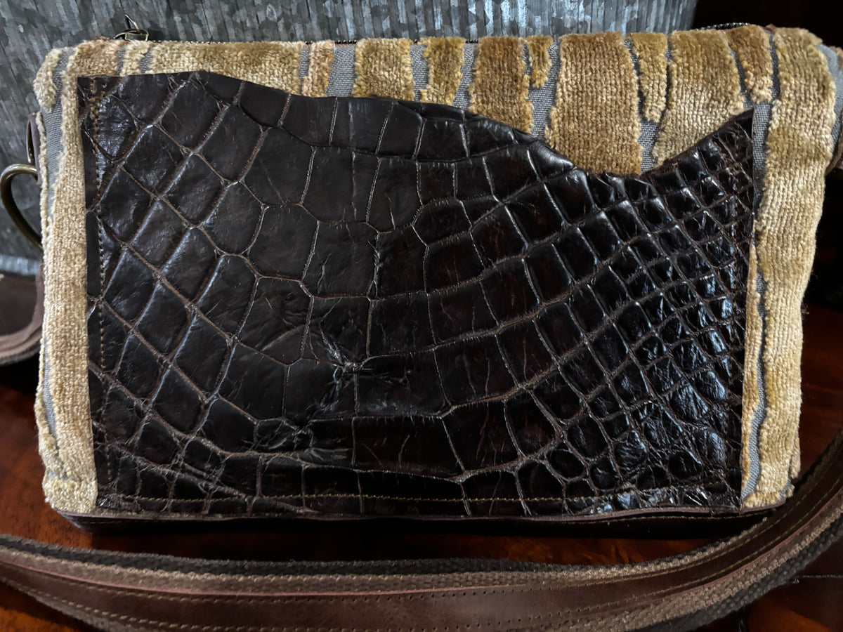Mini Bag-Mocha Alligator