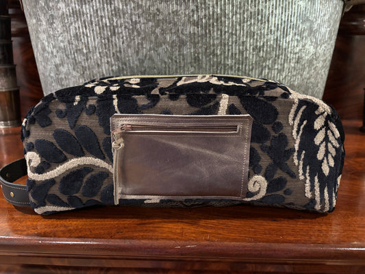 Vanity Bag Couture Cut Velvet Black & Taupe