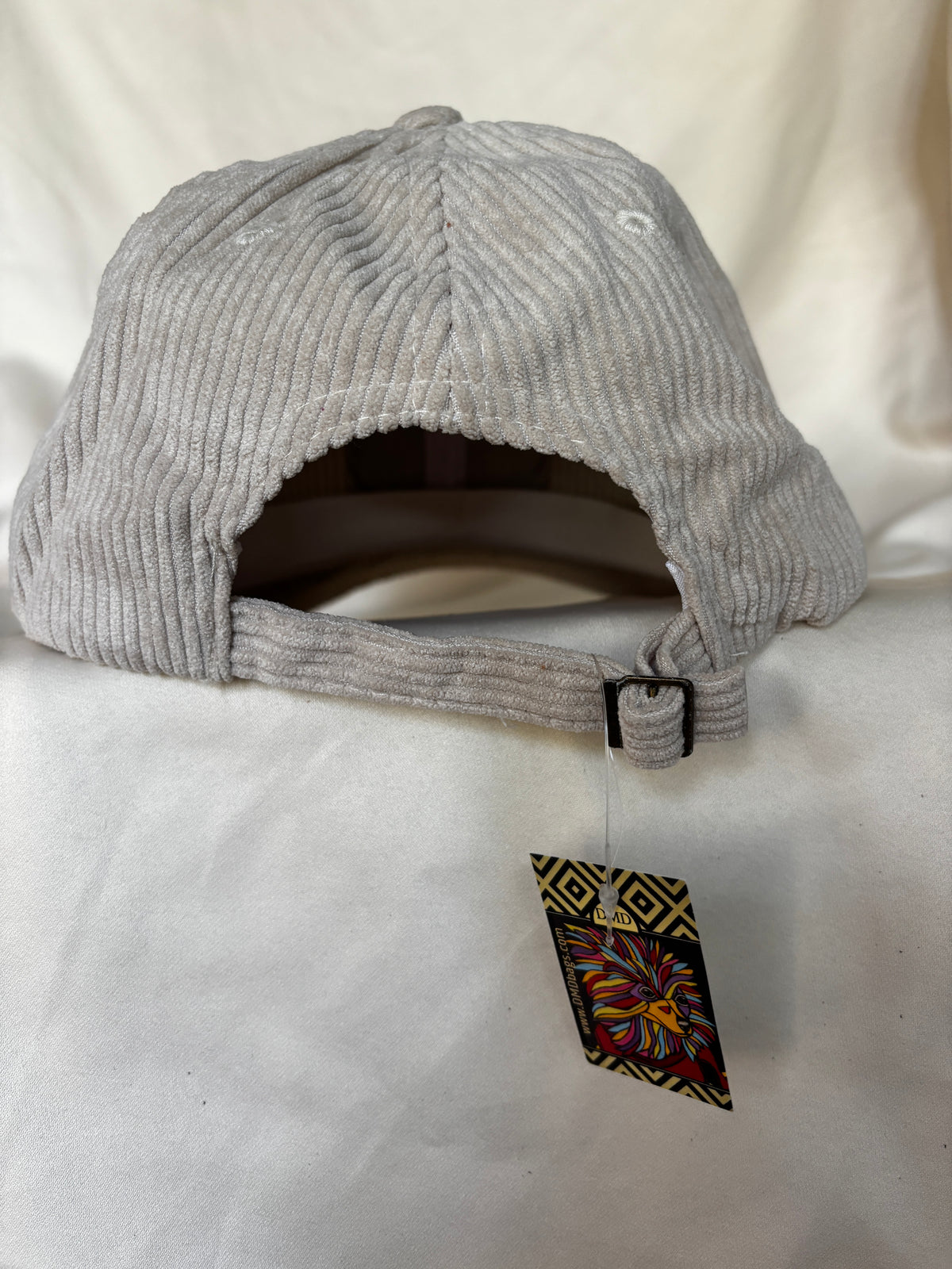 Corduroy Granny Square Rope cap in Ivory