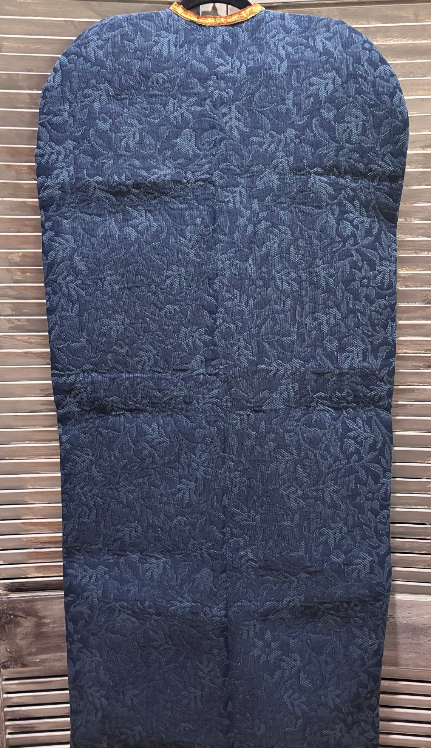 Navy Blue & Gold Garment Bag