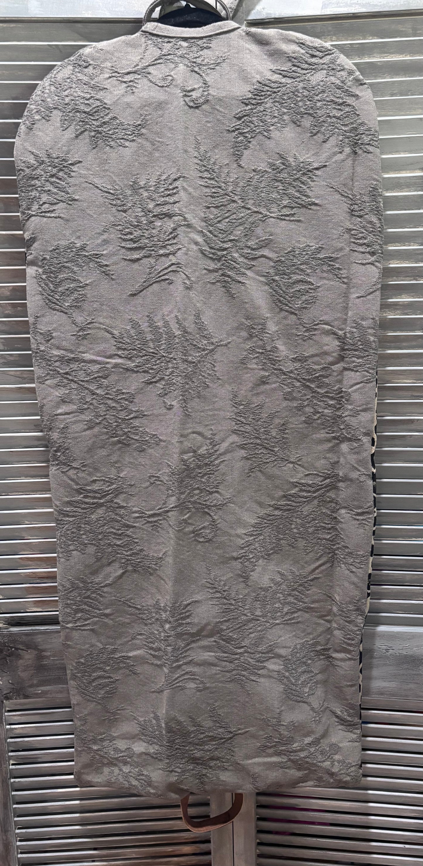 Black and Taupe & Olive Green Garment Bag