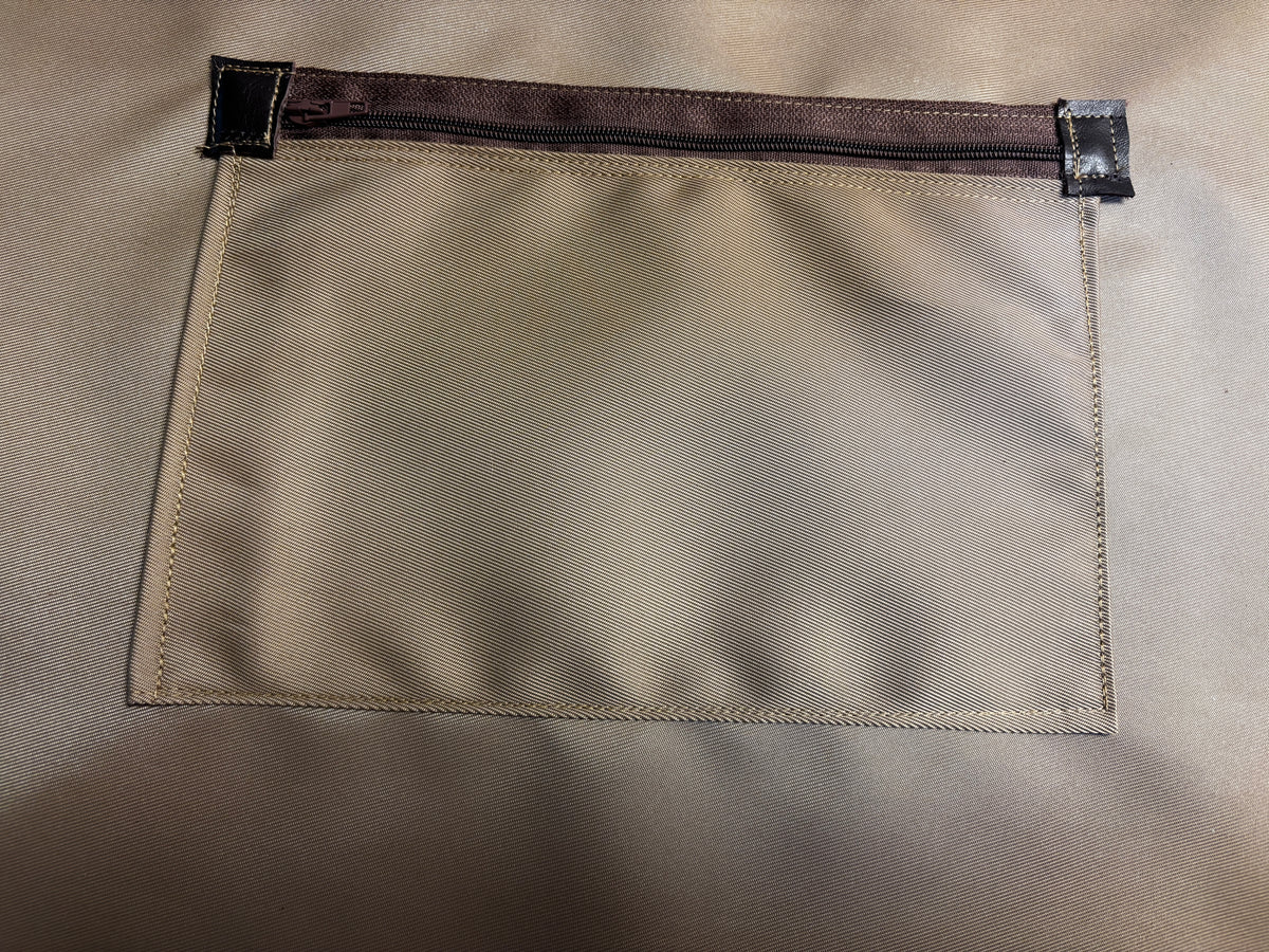 Lil Hobo Silver velvet with metallic copper-Eye glass pocket and zipper pocket