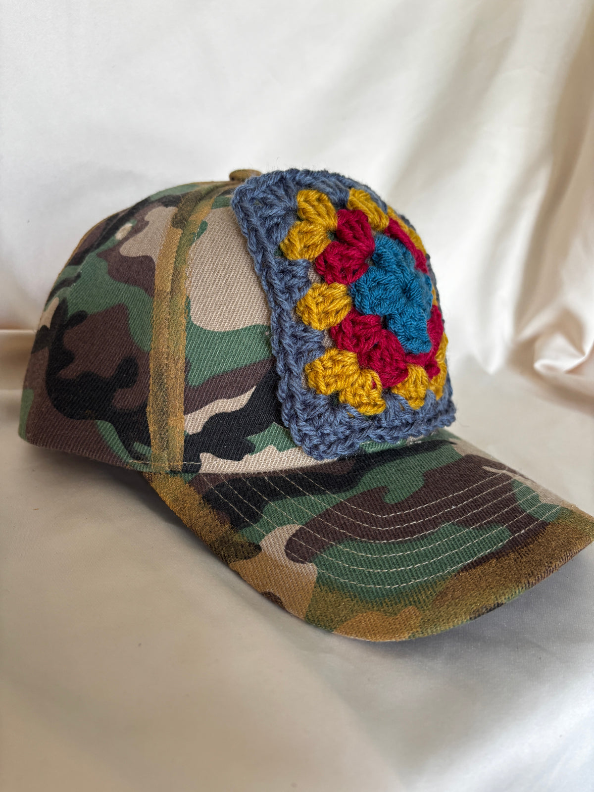 Granny Square Camo Hat