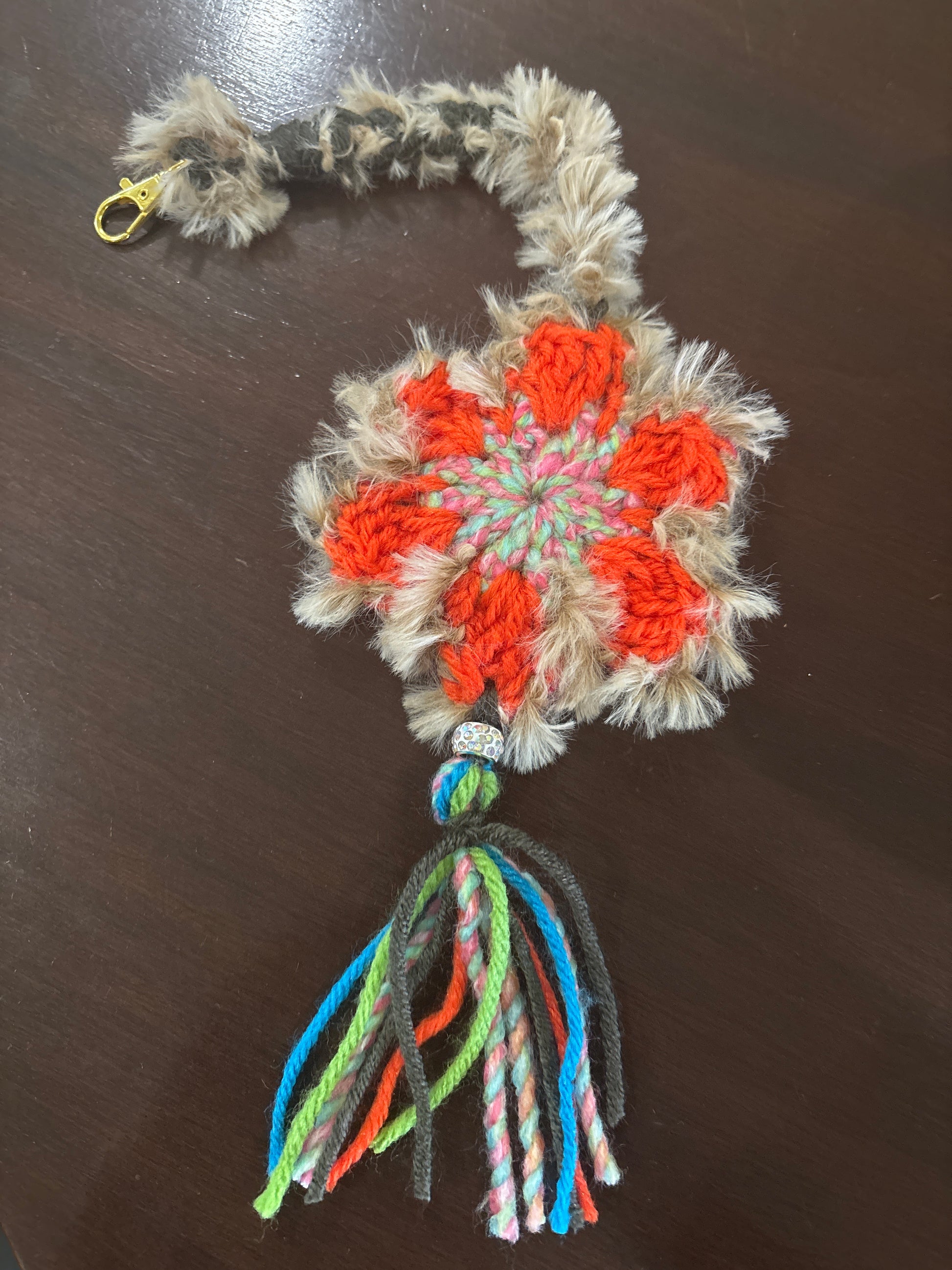 Crochet Flower Bag Charm - DMD Bags