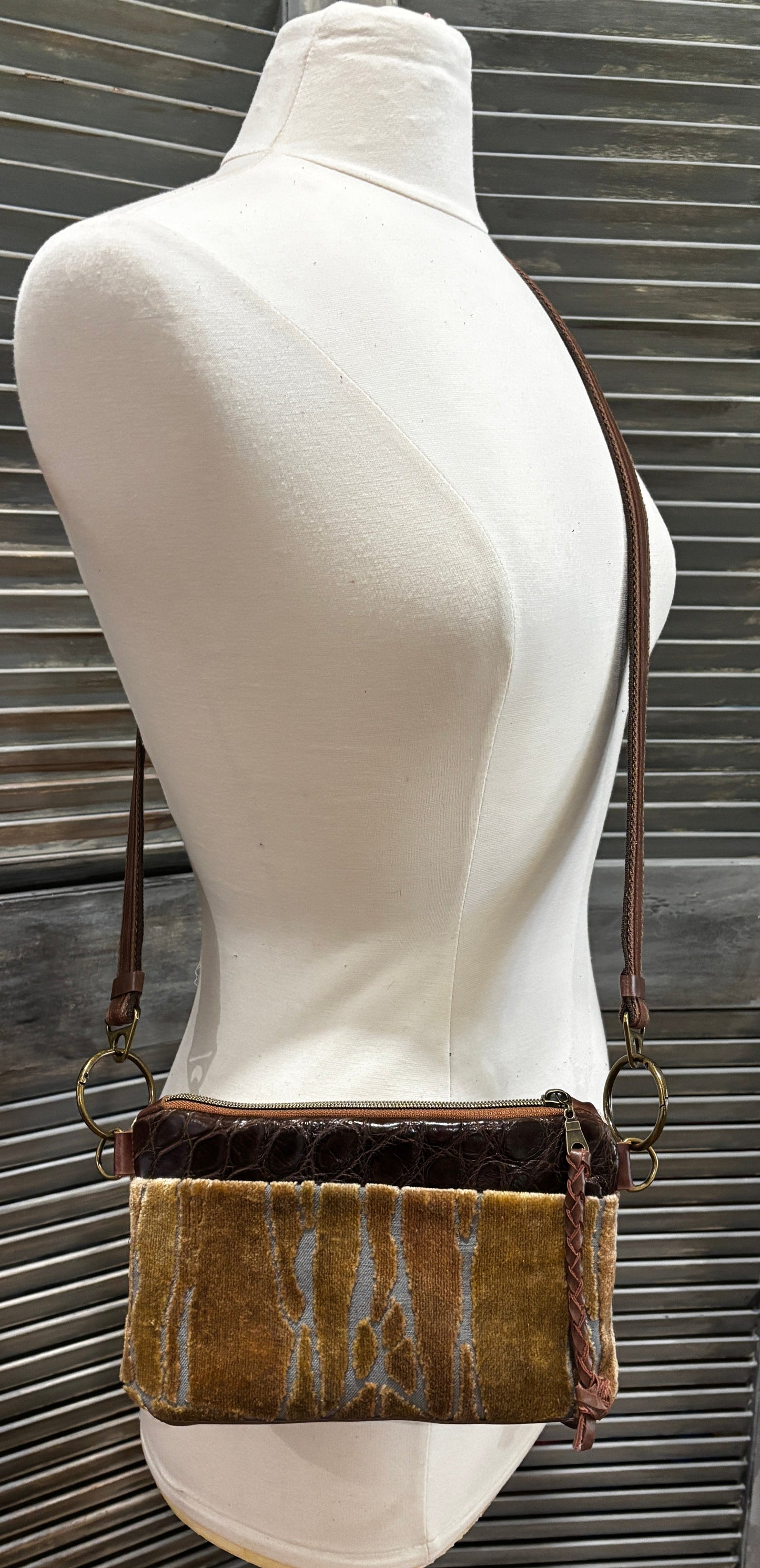 Mini Bag-Mocha Alligator