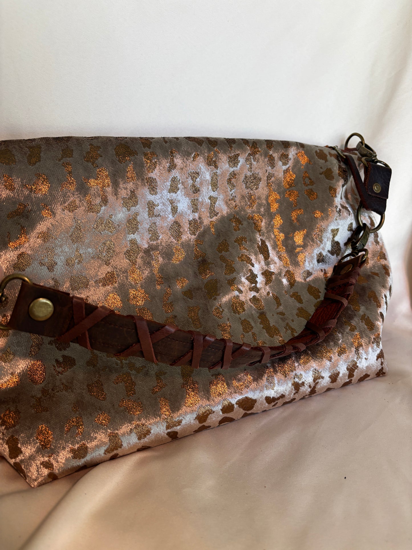 One of a kind! Velvet and Leather Gorgeous!