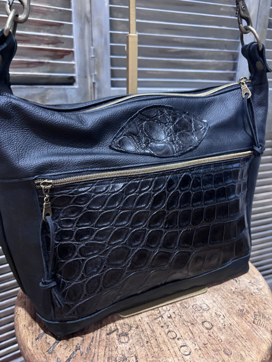 Black & Brass/ Gator & Cow #4825