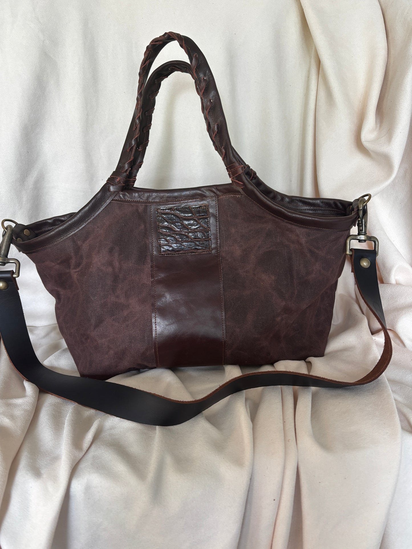 The GiGi Bag-Chocolate Coated Canvas