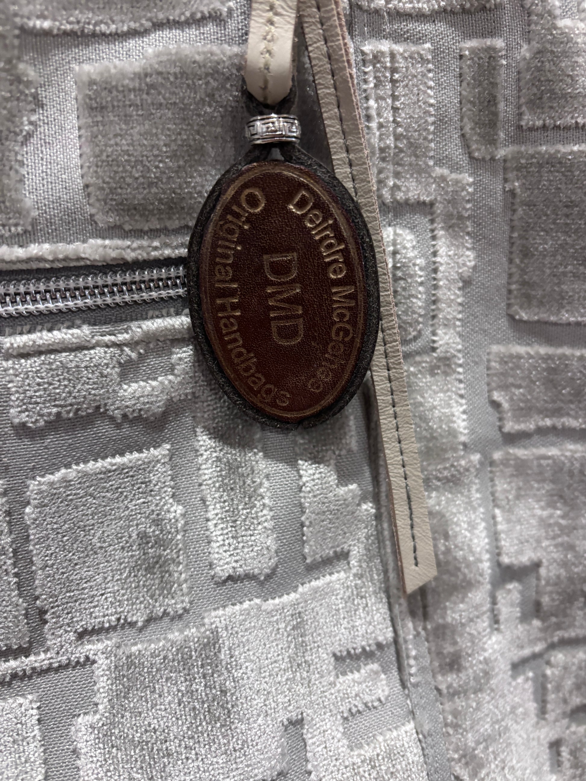 Traveler Companion Bag-Silver Ice Cut Velvet - DMD Bags