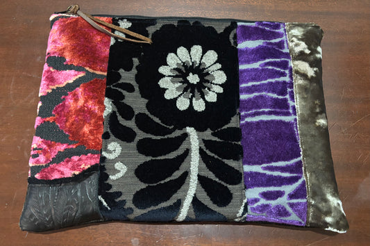 9x13 Luxurious Organizer Pouch- Patchwork Cut Velvets