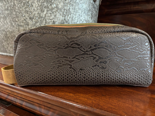 Vanity Bag/ Dopp Kit- So Slick!!Brown Snake