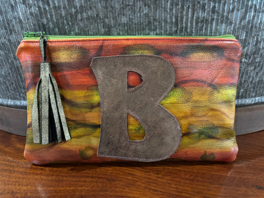 Leather Initial Pouch “B”