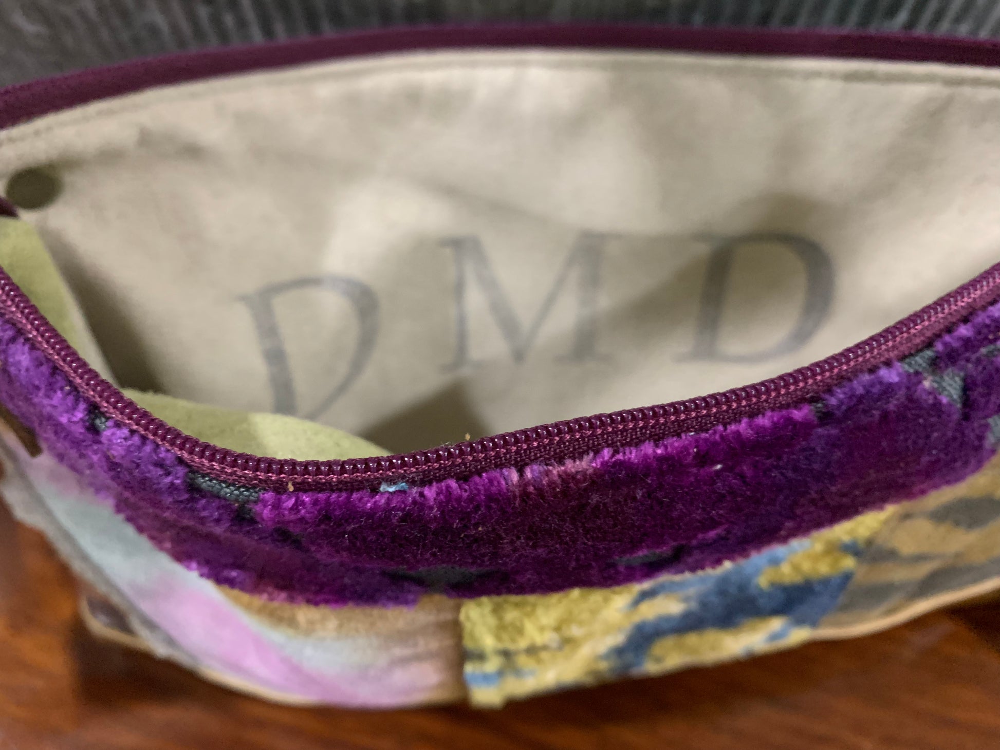 Wristlet Couture Velvets, Leather & Vintage Velvet & Knotted Fringe - DMD Bags