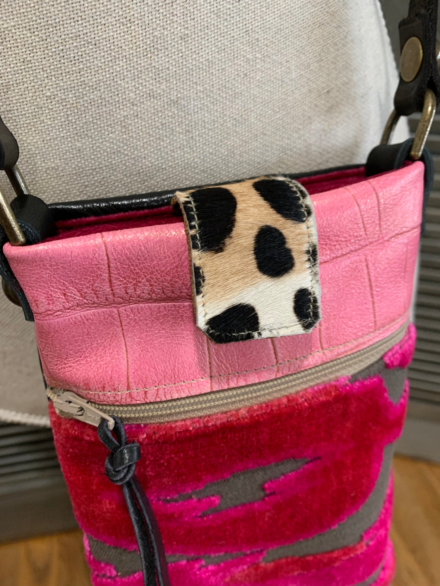 “Sissy” Pink with Black leather - DMD Bags