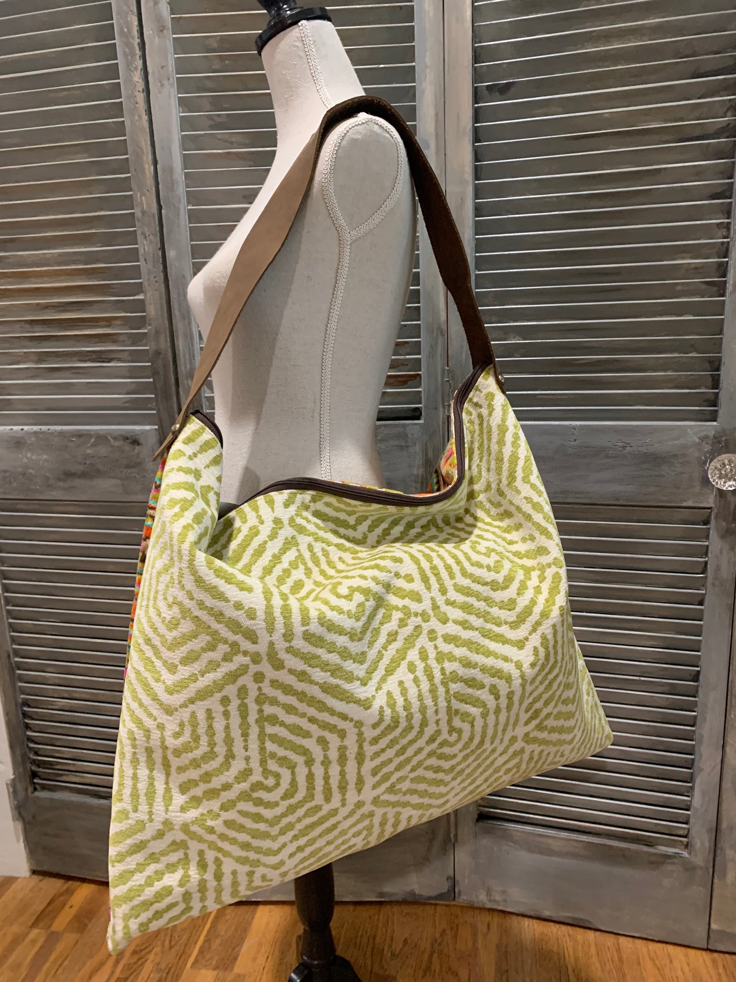 Day Bag Pink Aztec & Lime Twist