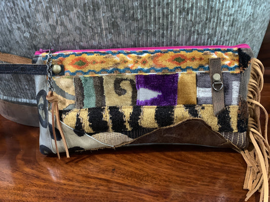 Wristlet with interior pocket