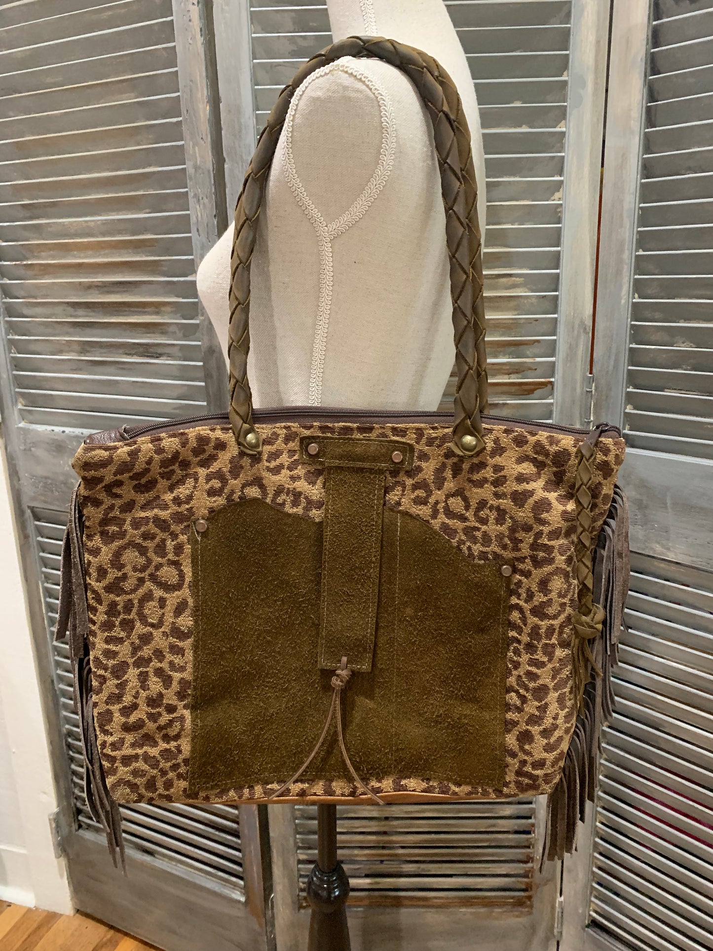 Re-DMD Previously Loved Co-Co Bag in Cheetah and Leather