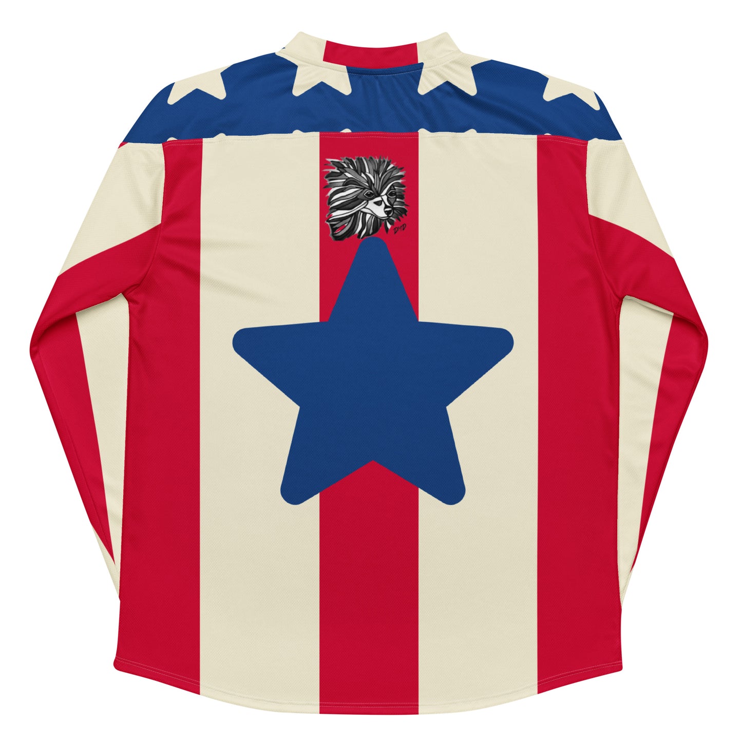 Lightweight Jersey Vintage American Flag Design