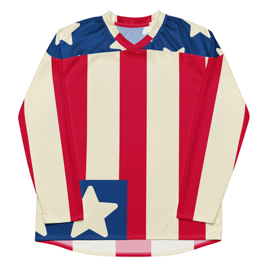 Lightweight Jersey Vintage American Flag Design