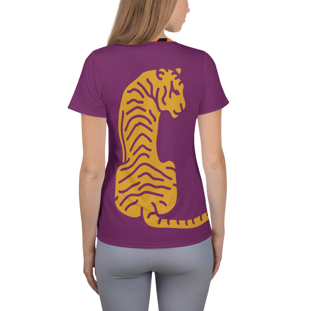Purple and Gold Tiger Top in Sports Mesh - DMD Bags