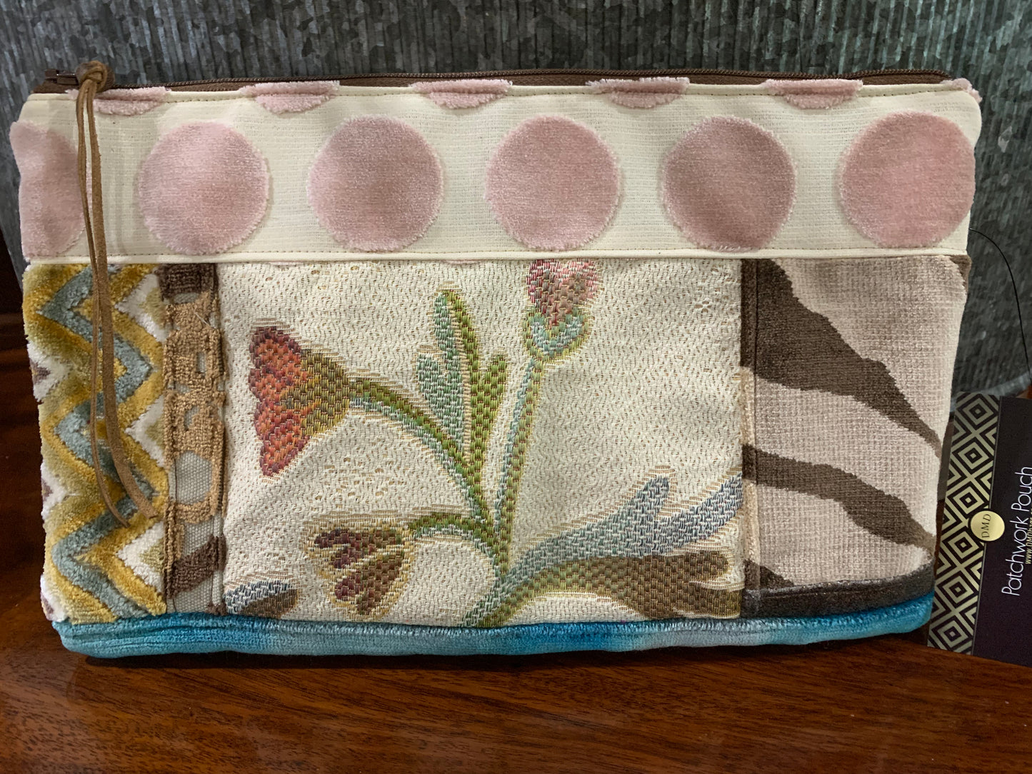 Patchwork Pouch with Cowhide Zipper pocket - DMD Bags