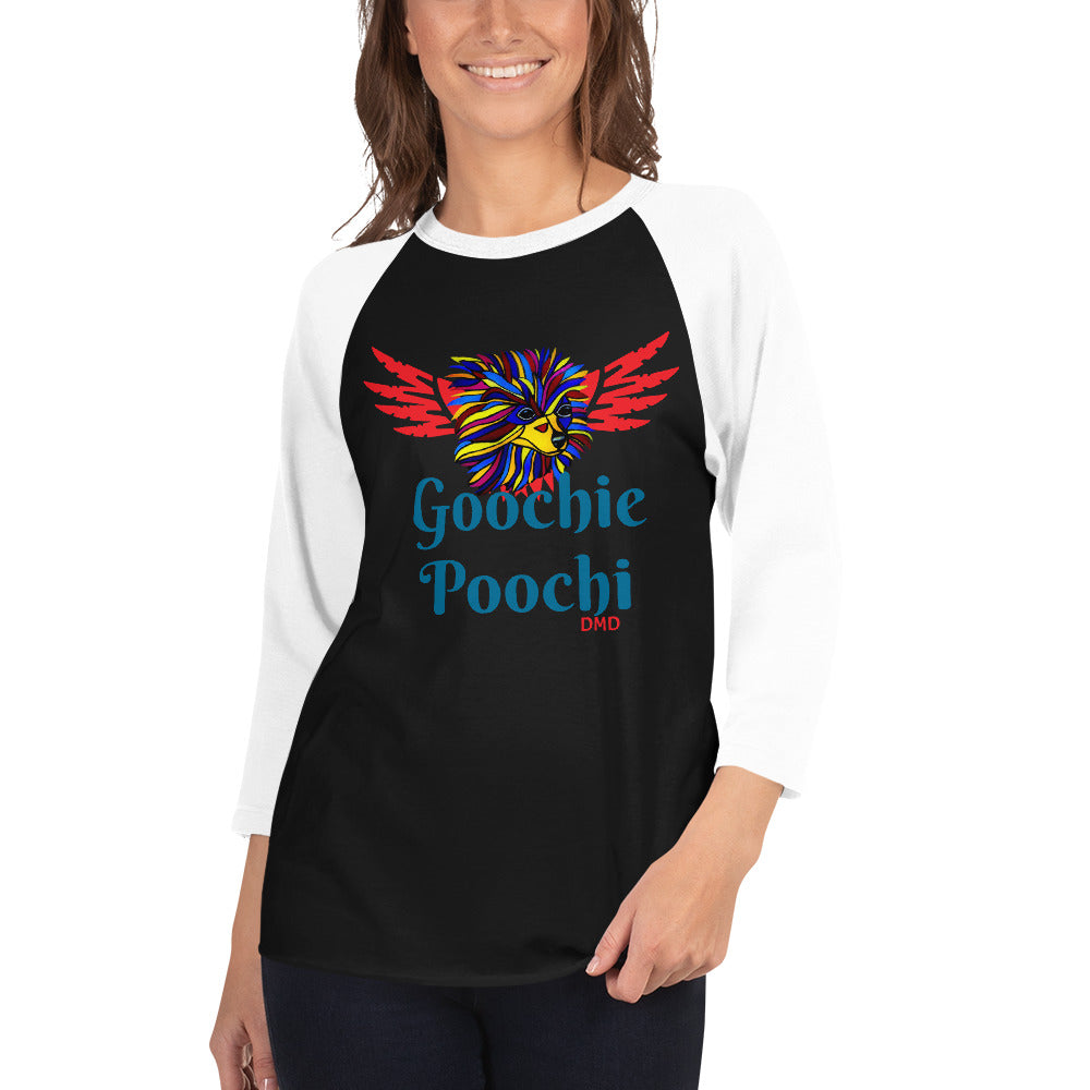 3/4 sleeve raglan shirt with Goochie Logo - DMD Bags