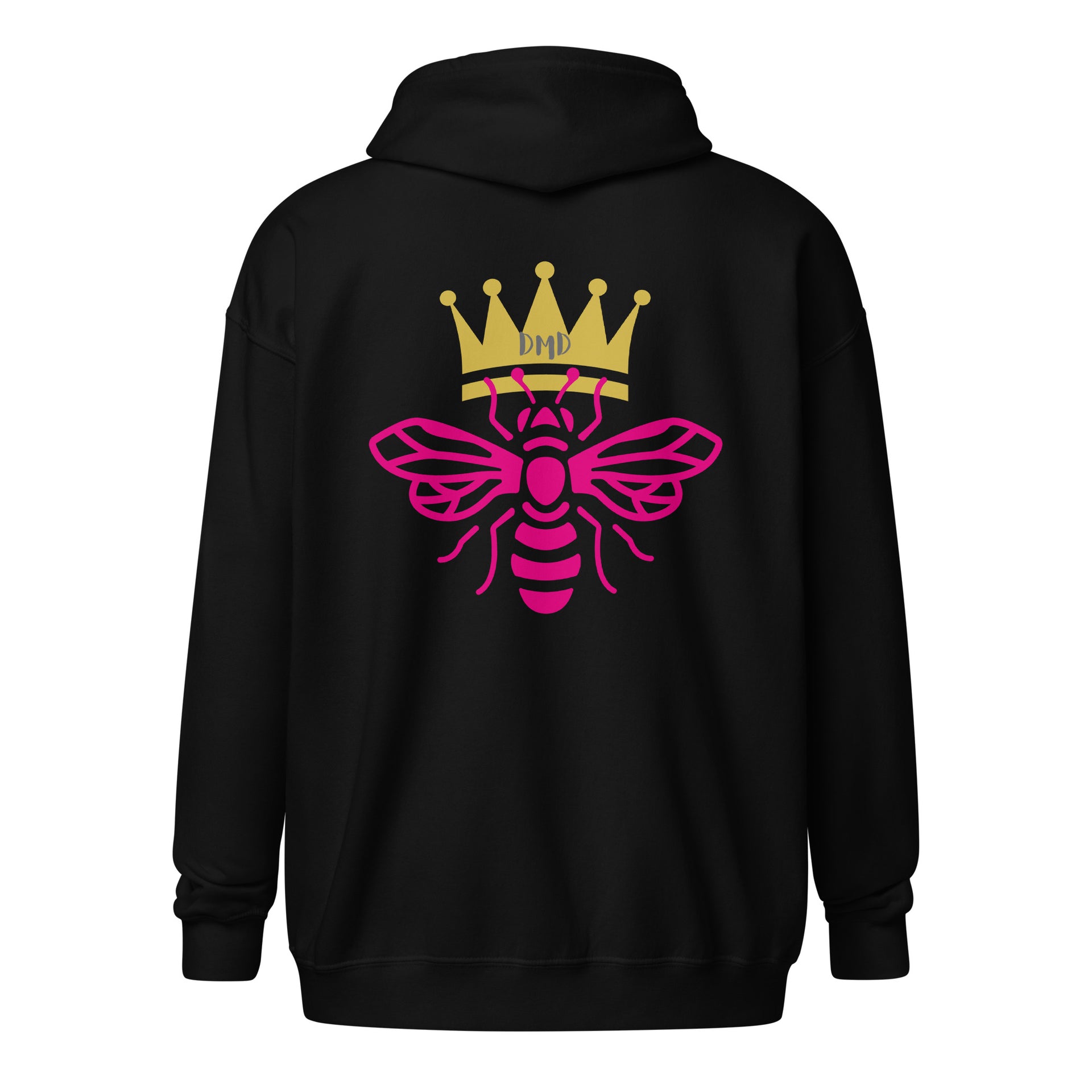 Hoodie! Black Queen Bee Zippered