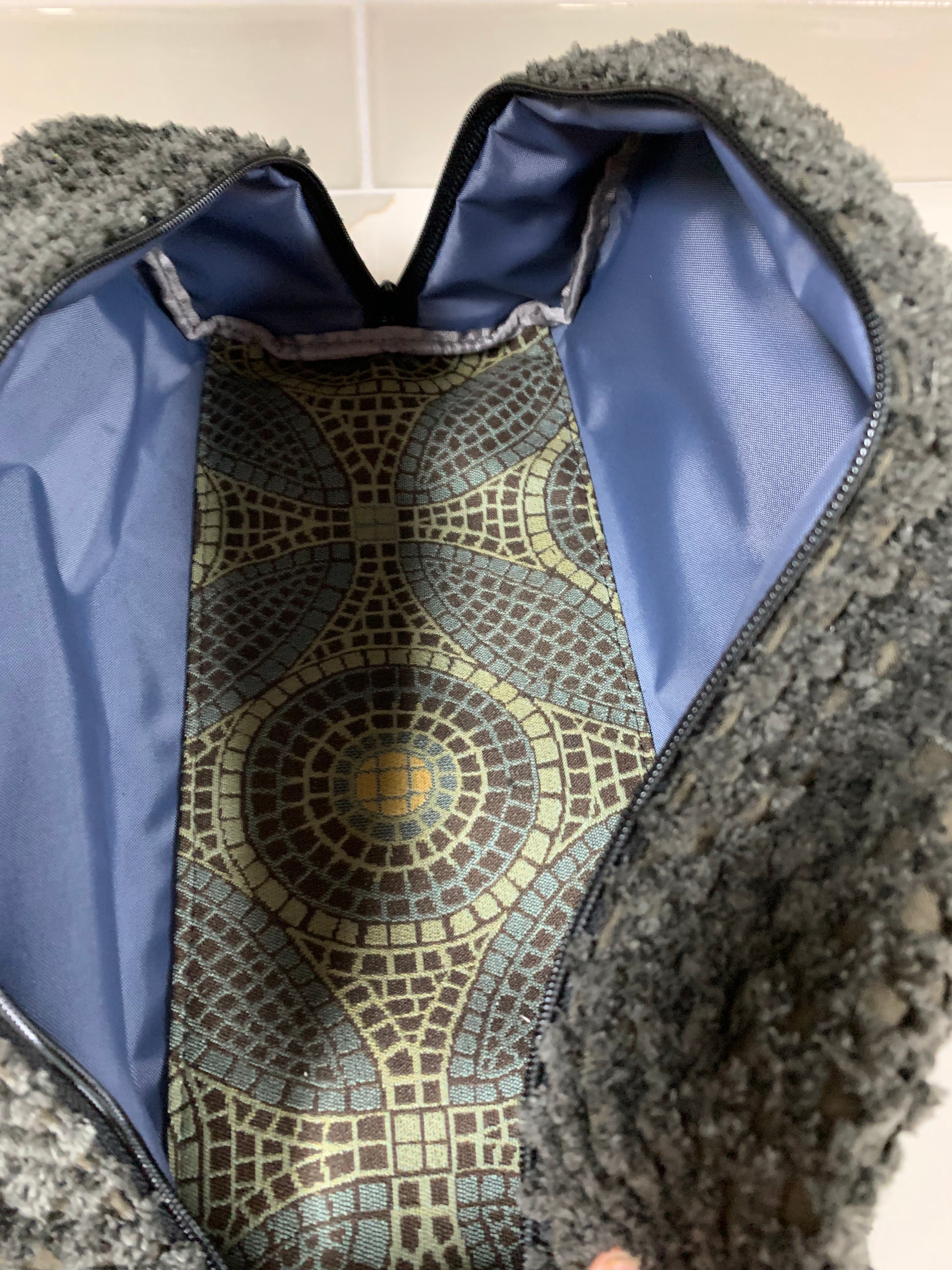 Vanity Bag Charcoal Chenille - DMD Bags